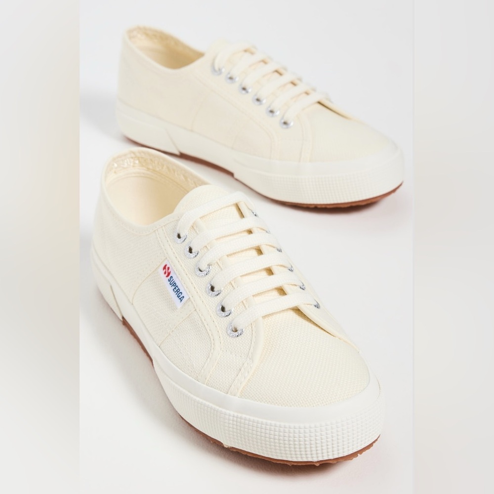 Superga Cream Canvas Sneakers -Size 39 1/2